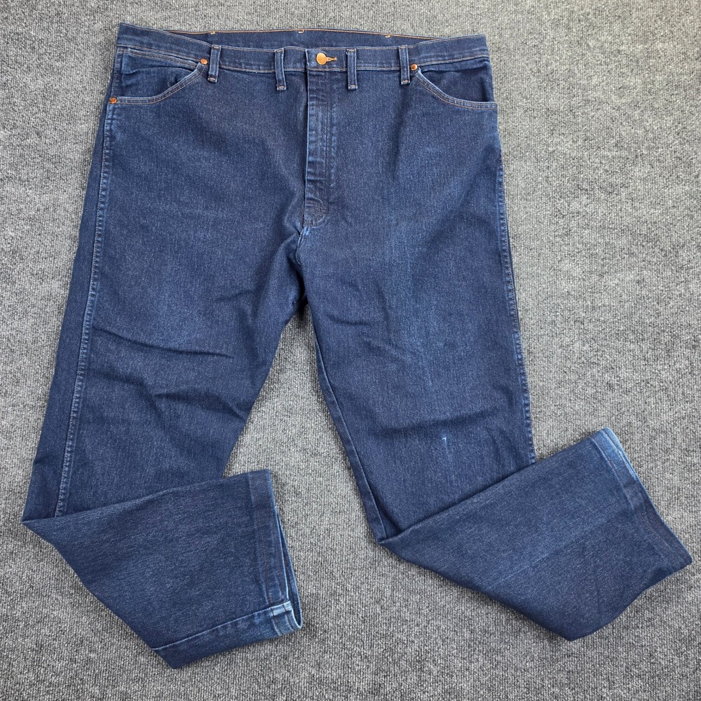 Wrangler 13MAFPW Cowboy Cut Active Flex Original Fit Jeans Men's 44x34 Dark Wash - Picture 2 of 9